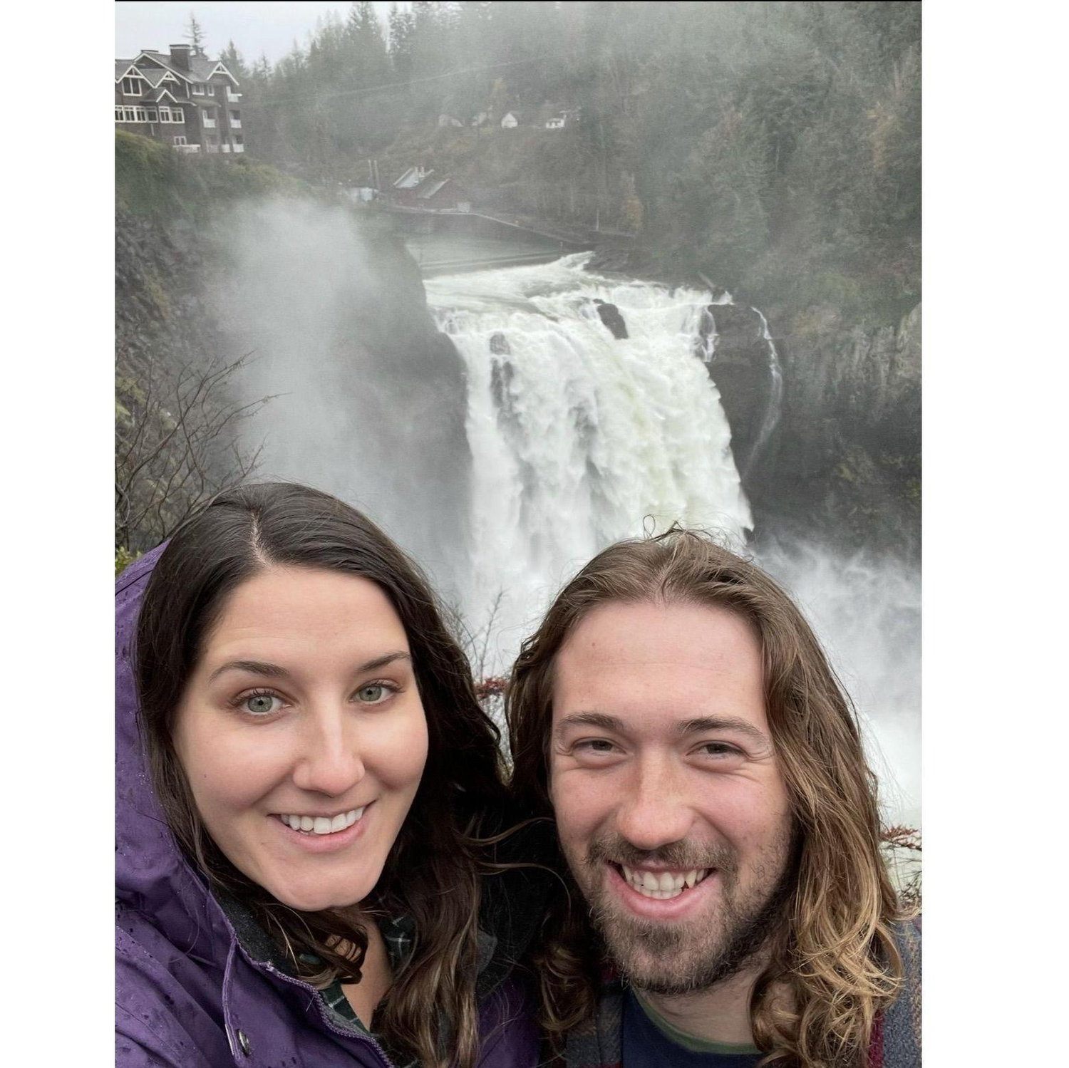 Spencer showing Kat Snoqualmie Falls