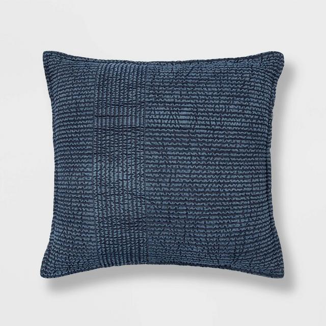 Quilted Solid Square Pillow Chambray - Threshold™