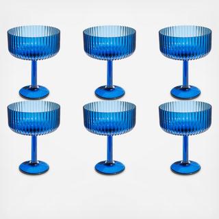 Mesa Acrylic Coupe Glass, Set of 6