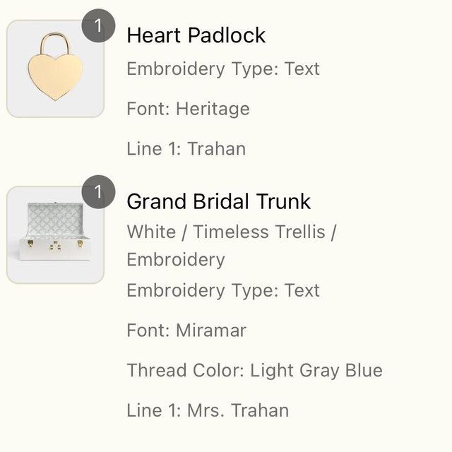 Bridal trunk + padlock