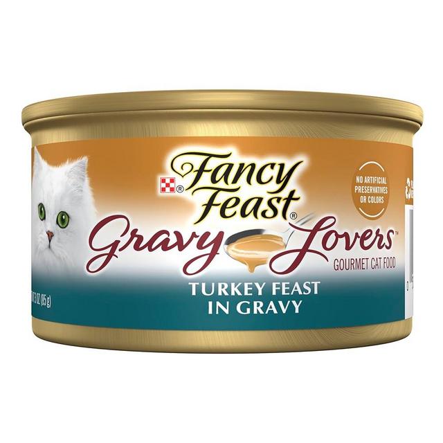 Purina Fancy Feast Gravy Lovers Turkey Feast Grilled Gourmet Cat Food in Wet Cat Food Gravy - (Pack of 24) 3 oz. Cans