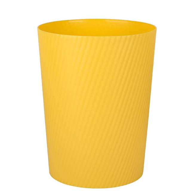 UUJOLY Small Trash Can Wastebasket Garbage Can Container Bins for Bathrooms, Laundry Room, Kitchens, Offices, Kids Rooms, Dorms (Yellow)