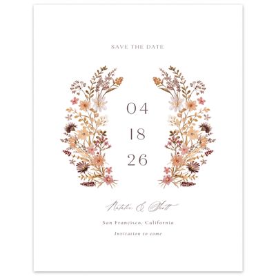 Chocolate, Orange Wedding Digital Save the Date - Spasso Portrait