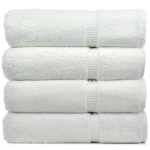 Chakir Turkish Linens Turkish Cotton Luxury Hotel & Spa Bath Towel, Bath Towel - Set of 4, White