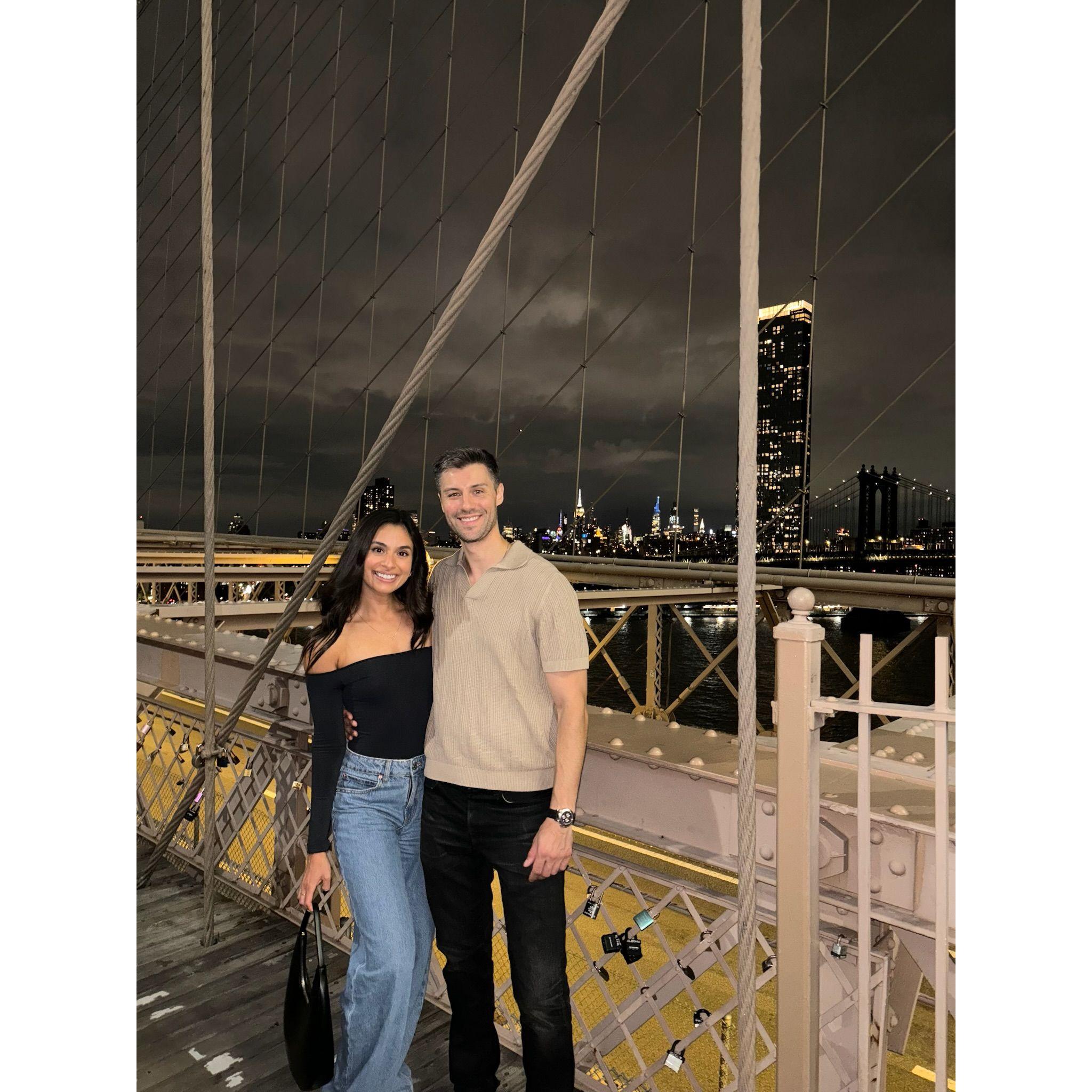 Our first trip to New York together, living out Melissa's dream of walking The Brooklyn Bridge.