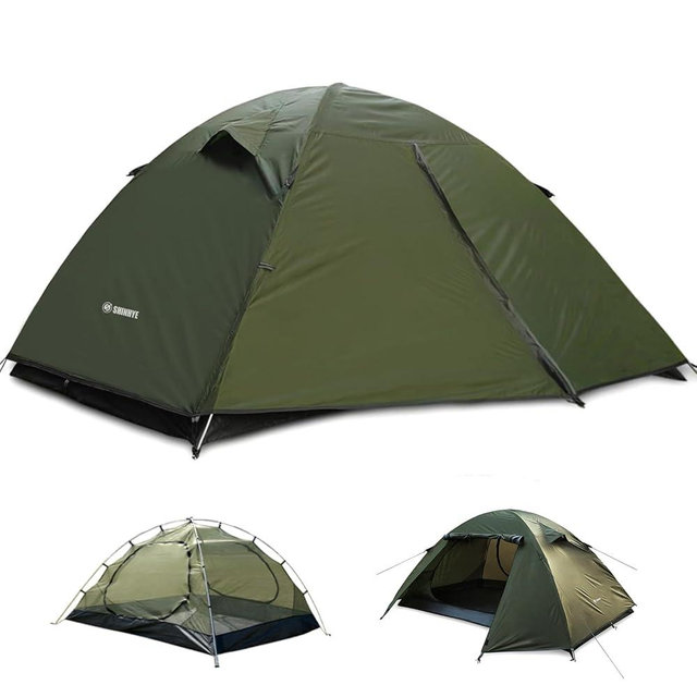 Backpacking Tent for Camping 2/3/4 Person Hiking Ultralight Tent for Waterproof Windproof Outdoor Tents Easy Setup Two Doors Double Layer Lightweight Instant Tents