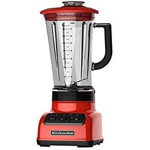KitchenAid KSB1575HT 5-Speed Diamond Blender with BPA-Free Pitcher, 60 oz, Hot Sauce