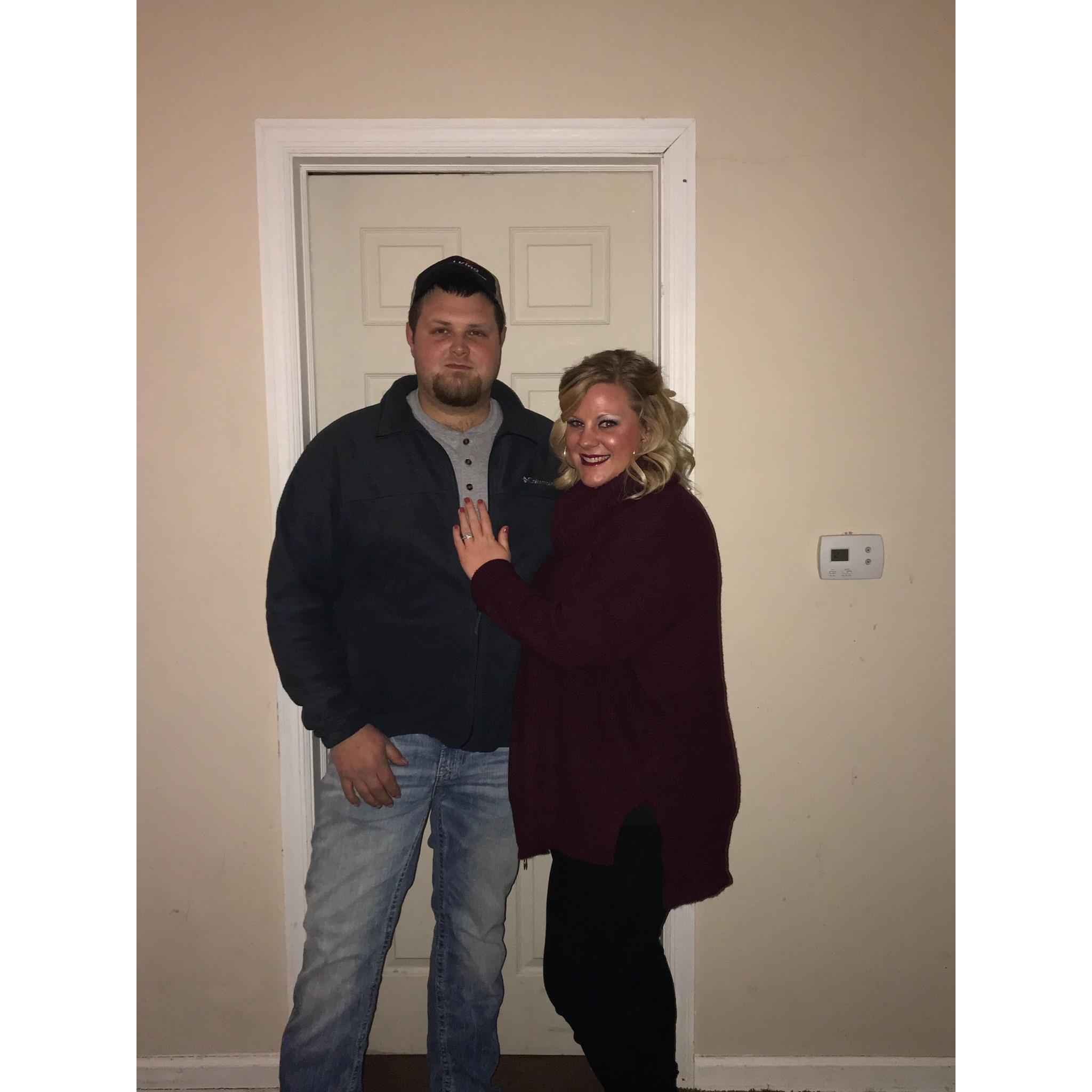 The night we got engaged!