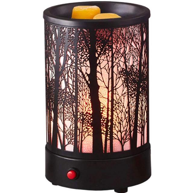 Hituiter Wax Warmer Oil lamp with 7 Colors LED Lighting for Your Scented Wax Melts Scent Candle Warmer Classic Black Forest Design