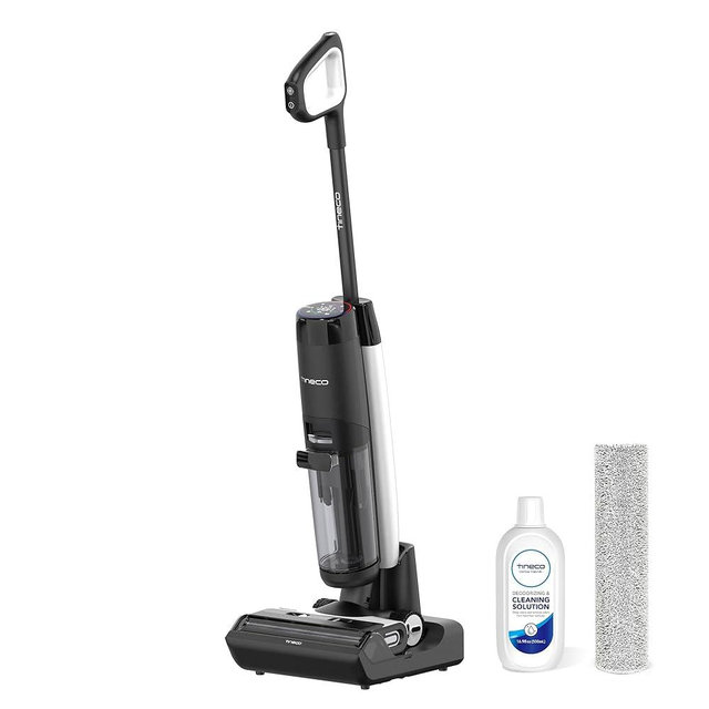 Tineco FLOOR ONE S7 FlashDry Smart Cordless Wet Dry Vacuum Cleaner, Long Runtime, Great for Sticky Messes, Self-cleaning, 158℉Hot Air FlashDrying, Dual-sided Edge Cleaning, Extended Battery Lifespan