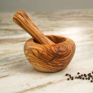 Olive Wood Mortar & Pestle Set