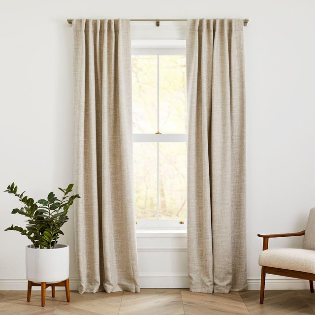 Crossweave Curtain with Black Out Belgian Flax 48"x84"