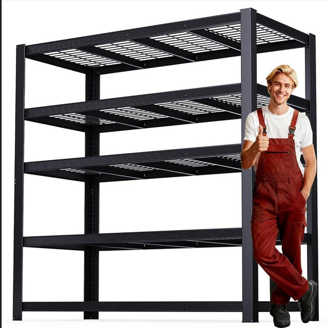 ZEUKMXOO Heavy Duty Garage Shelving,5-Tier Storage Shelves(84" Hx24 Dx55 W),3050LBS Capacity Industrial Shelving Units and Storage,Adjustable Shelving Unit for Garage,Warehouse,Basement