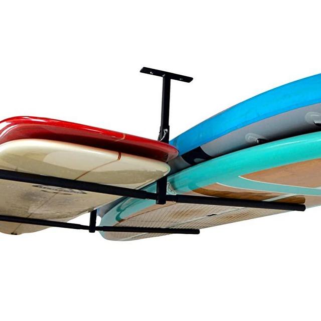 StoreYourBoard Double SUP & Surf Ceiling Storage Rack, Hi Port 2 Overhead Hanger Mount, Home & Garage