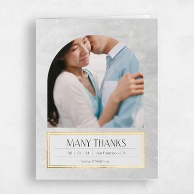 Stone Gray, Grey Wedding Thank You - Dorado Photo Foil