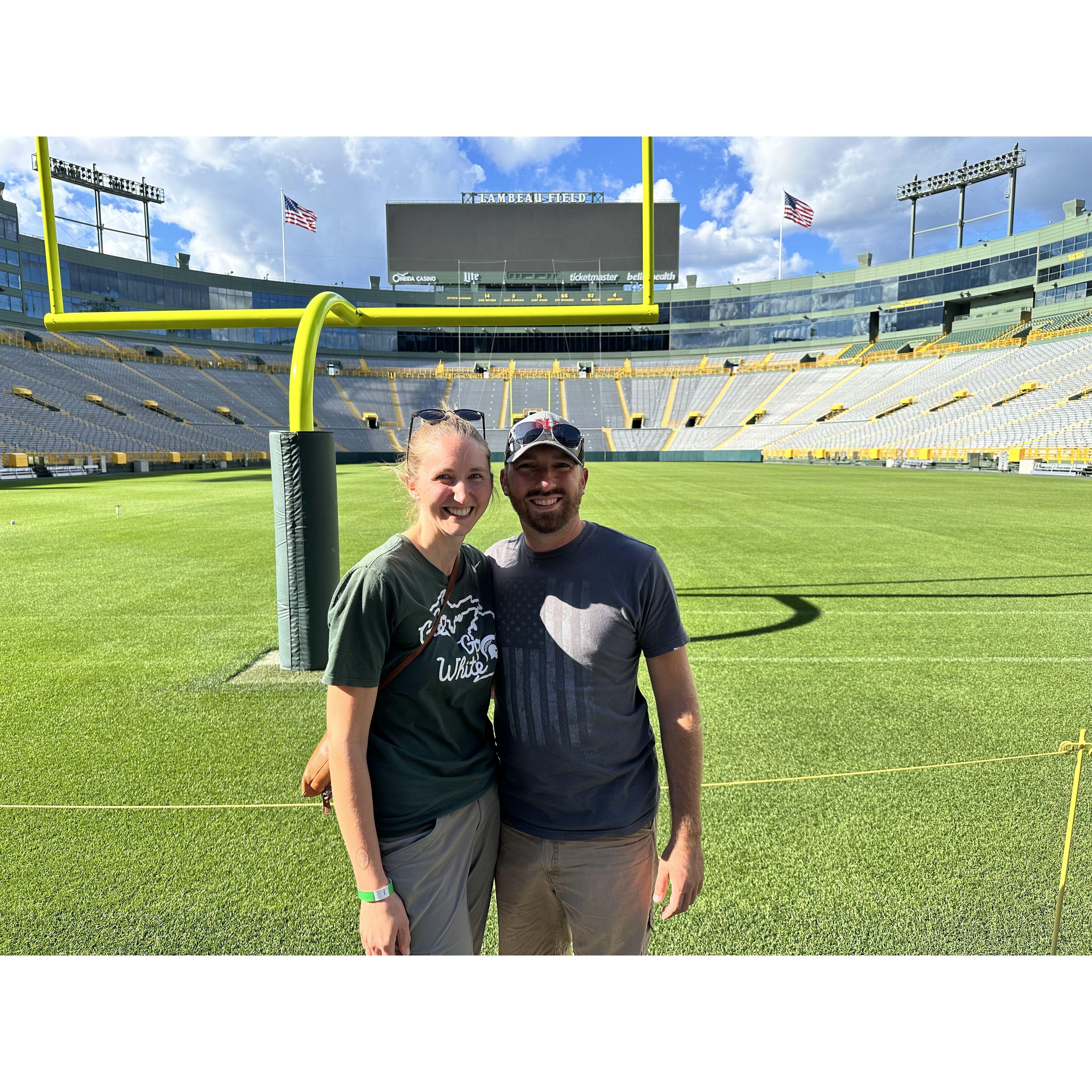 Lambeau Field Tour: don't worry, we are still Lions fans!