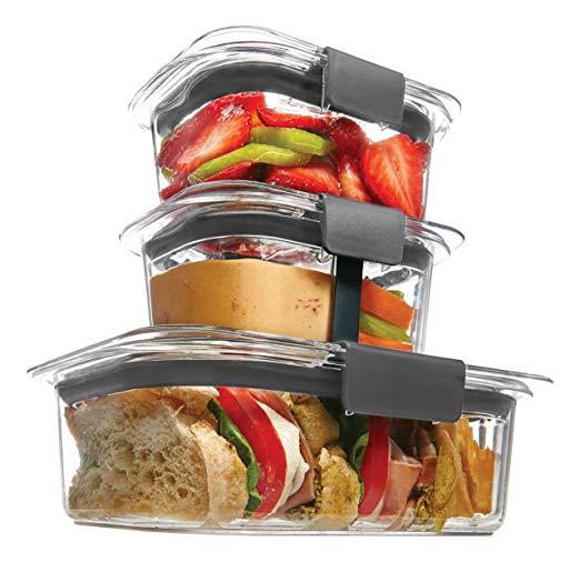 Rubbermaid Brilliance Food Storage Container, Sandwich and Snack Lunch Kit, Clear, 10-Piece Set 1997842
