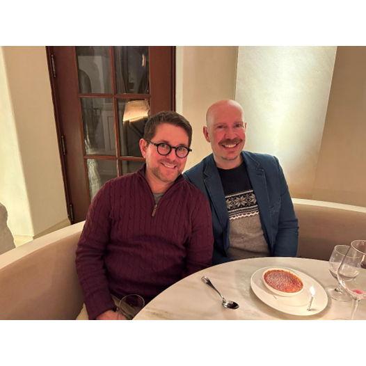 Celebrating Matt's Birthday, Restoration Hardware Dinning Hall, Indy, 2024