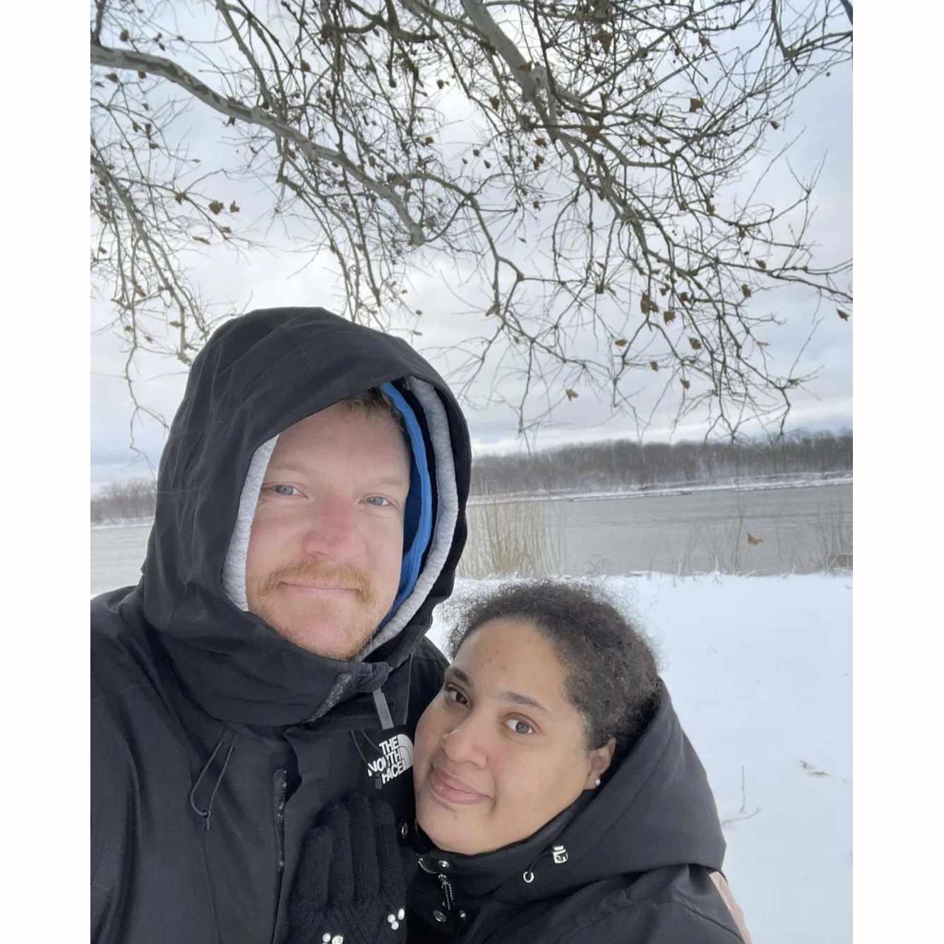 Enjoying a stroll through frontier park on a snowy day with my love. 2024