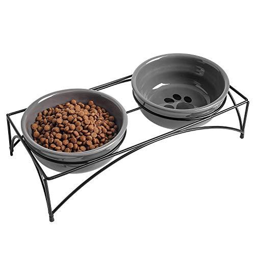 Y YHY Ceramic Pet Cat Bowl, Shallow and Wide Food or Water Bowl, Gift for Cat, Cat Dish, 12 Ounces