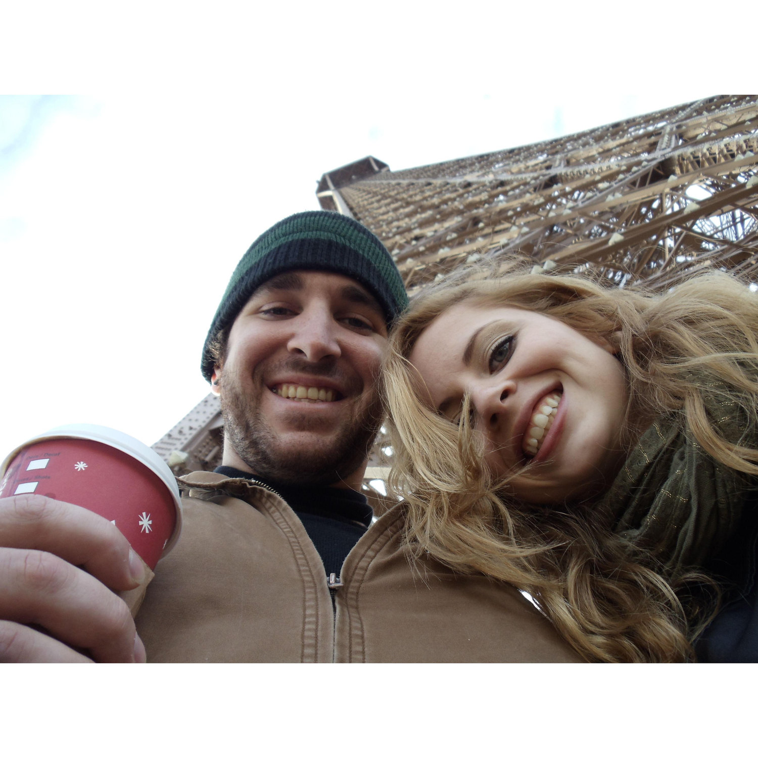 January 2012 on the top of the Eiffel Tower in Paris.