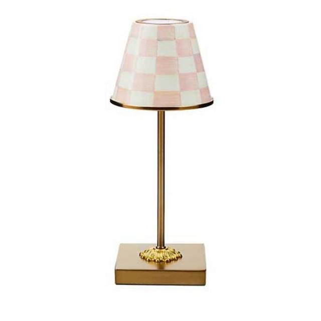 Mackenzie-Childs Rosy Check LED Cafe Table Lamp