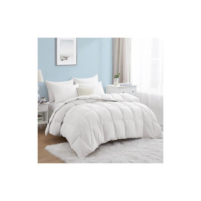 Peace Nest All Season White Down Comforter with Ultra Soft Down Proof Fabric, King