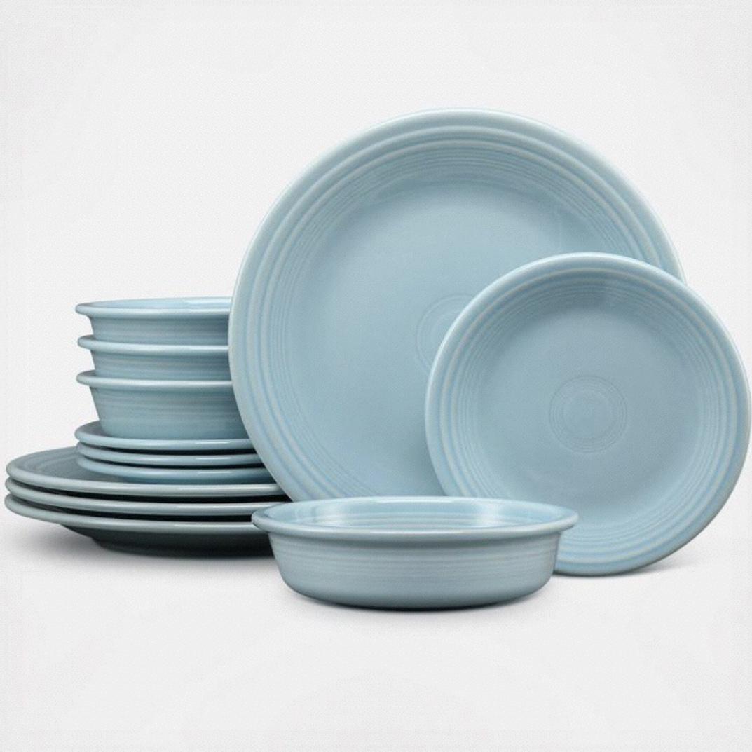 Fiesta Classic Rim 12-Piece Dinnerware Set, Service for 4