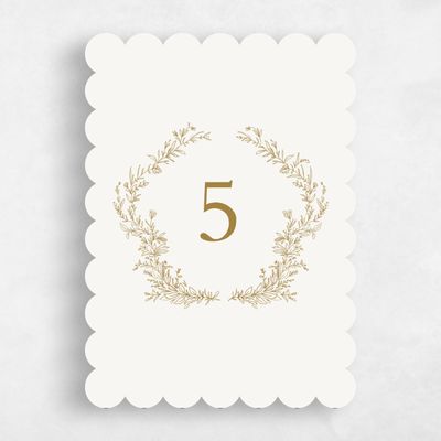 Scalloped Wedding Table Number - Eleanora