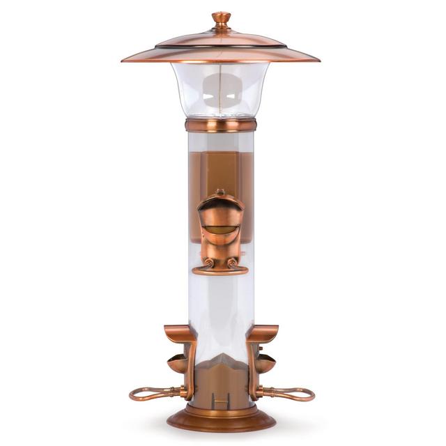 More Birds Radiant Songbird Feeder, Sunflower Bird Feeder, 4 Feeding Ports, 1.5 lb Seed Capacity