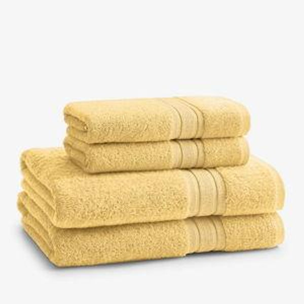 Turkish Cotton Bath Towel Set - Pale Yellow