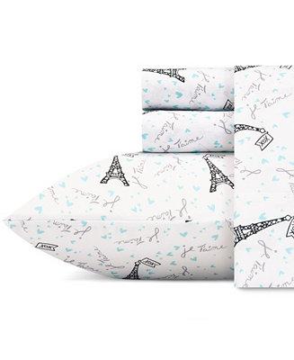 Je Taime Paris Sheet Set, Queen