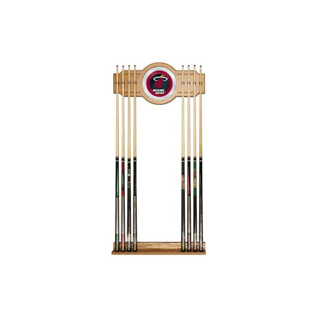 Miami Heat Billiard Cue Rack with Mirror