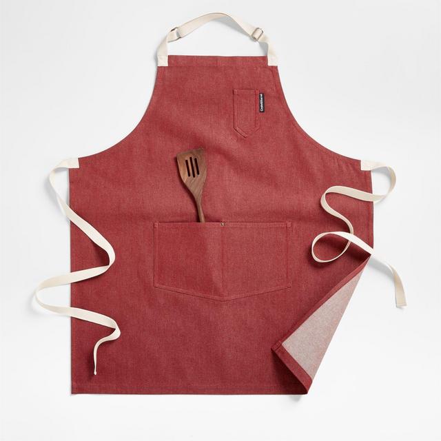 Denim Canvas Brick Red Apron
