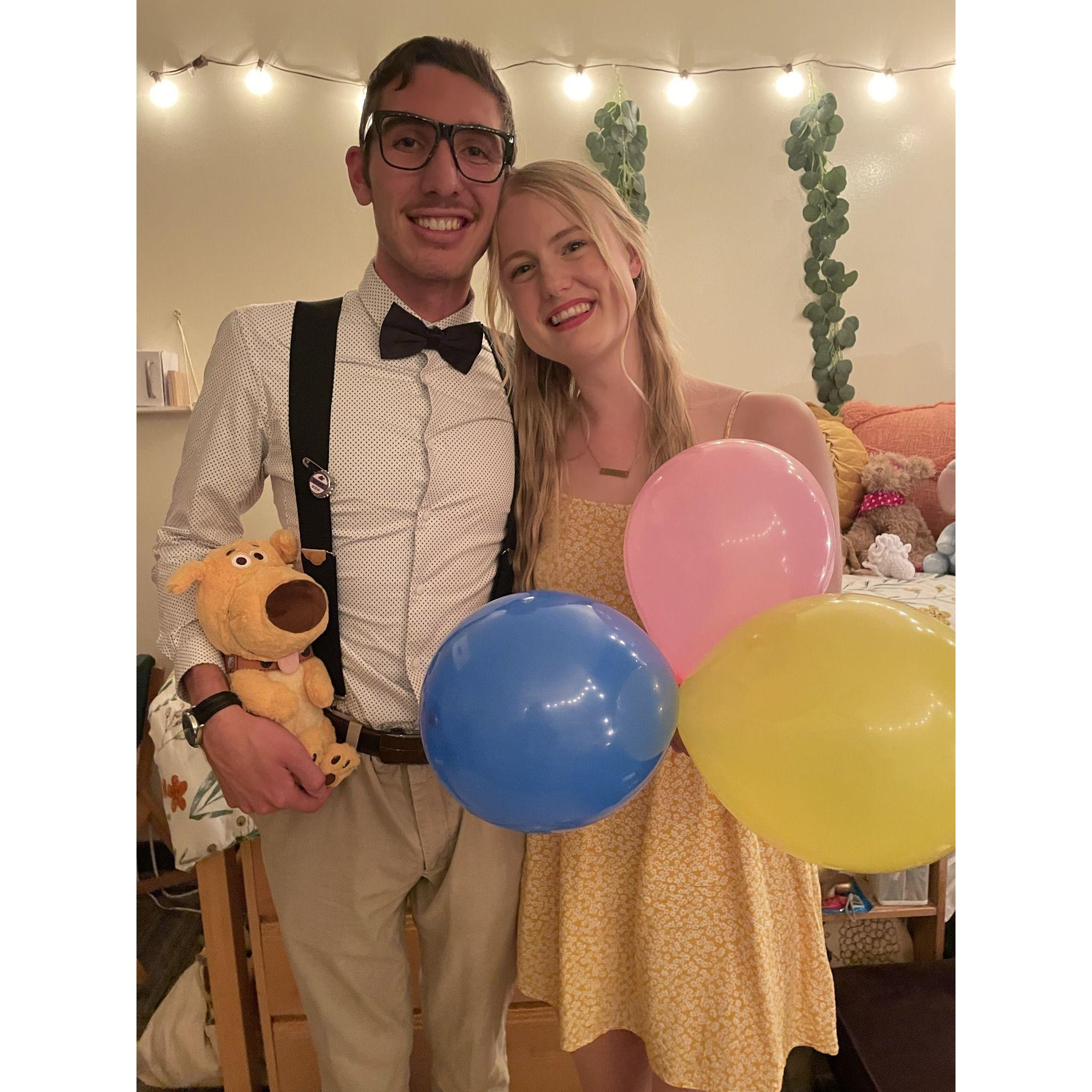 On our first Halloween together, we dressed up as Carl and Ellie from UP.