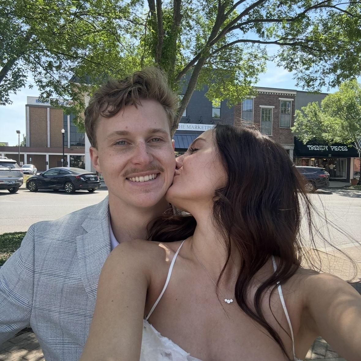Moments before we eloped!