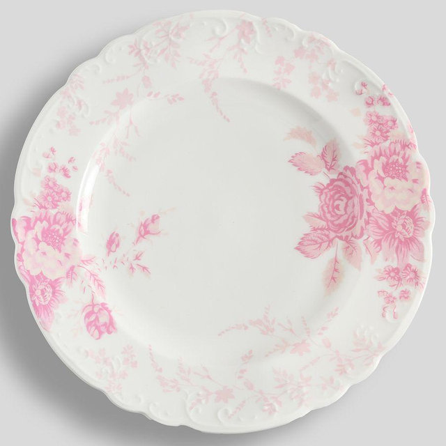 LoveShackFancy Pink Rose Dinner Plates, Set of 4