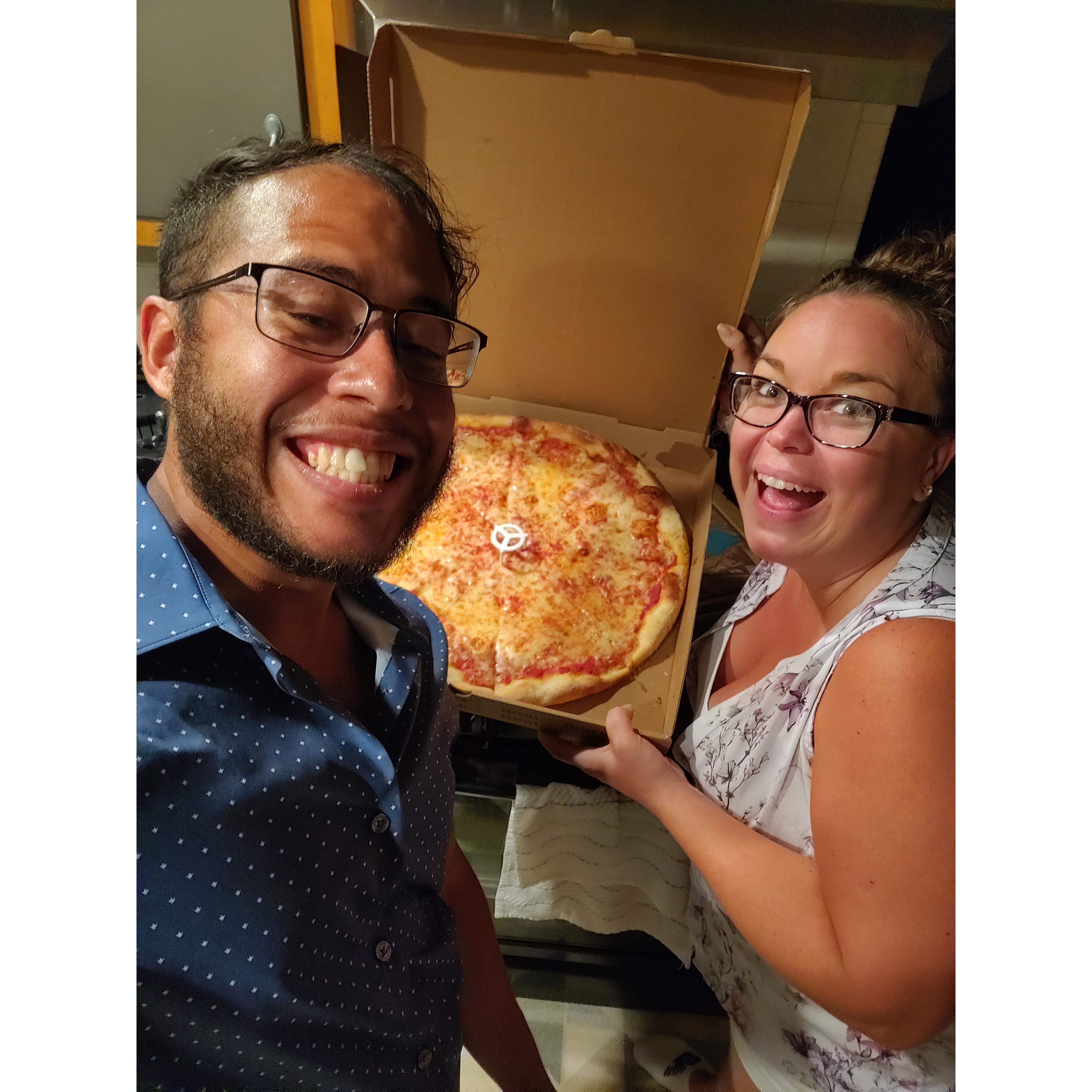 His first NY pizza