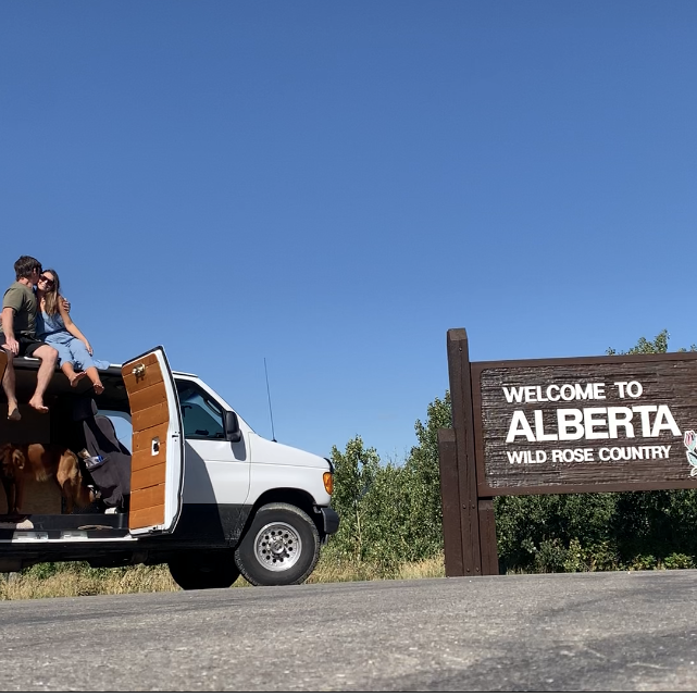 We drove this van from Tahoe all through Canada to explore the mountains and make wedding plans!