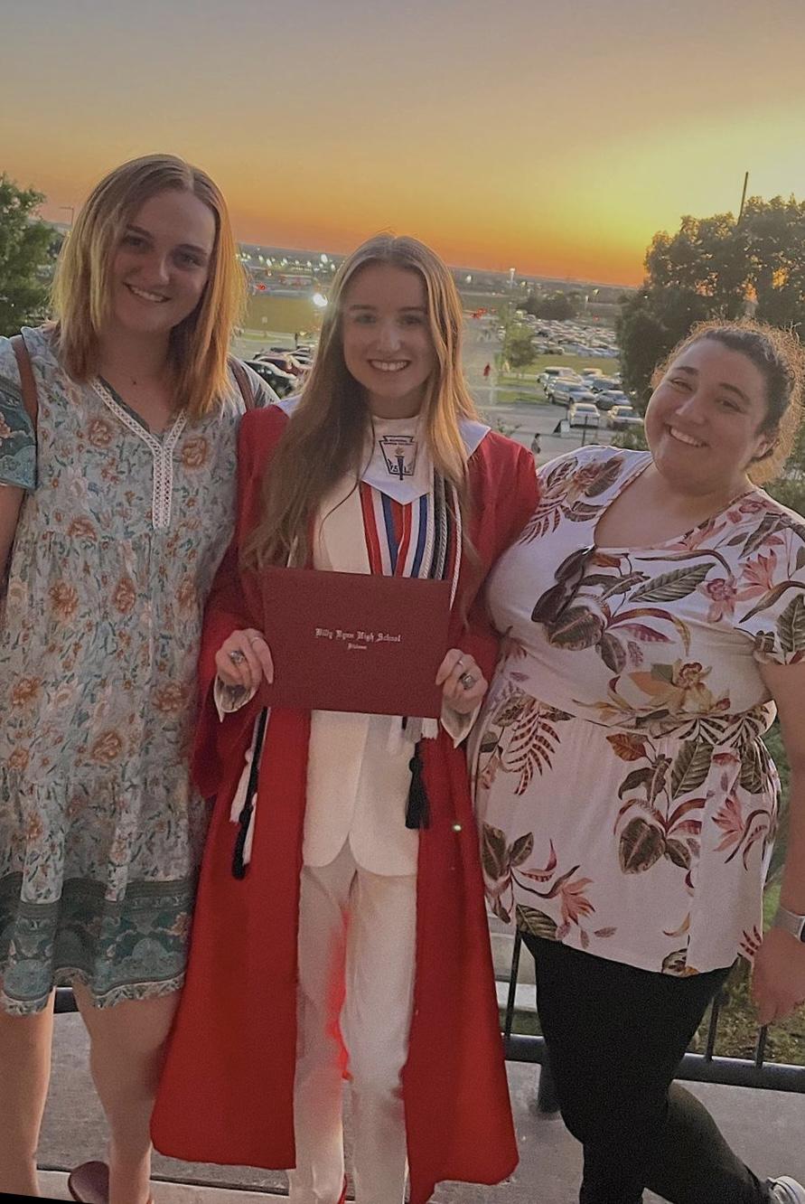 Kara, Bailey, and Lexi at Lexi’s graduation in 2022