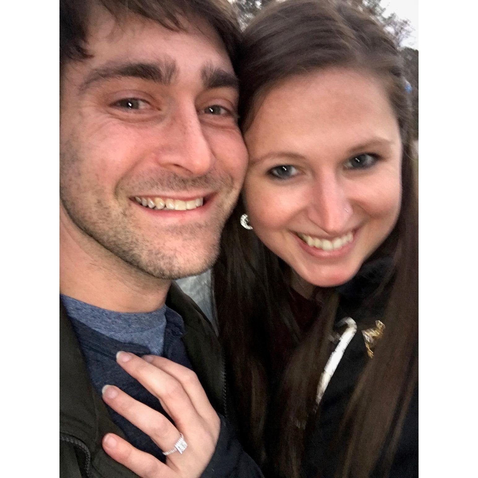 Moments after saying yes!