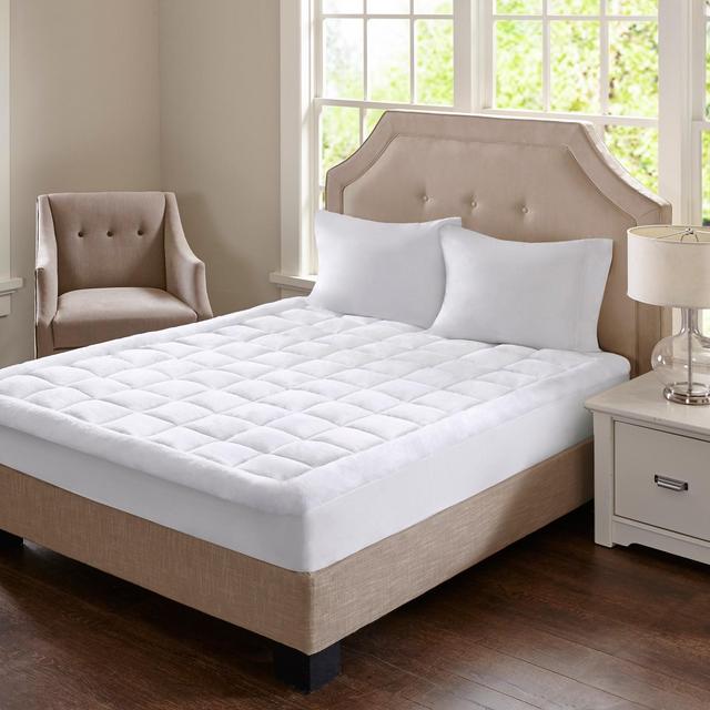 Heavenly Soft Overfilled Plush Hypoallergenic Down Alternative Waterproof Mattress Pad (King)White