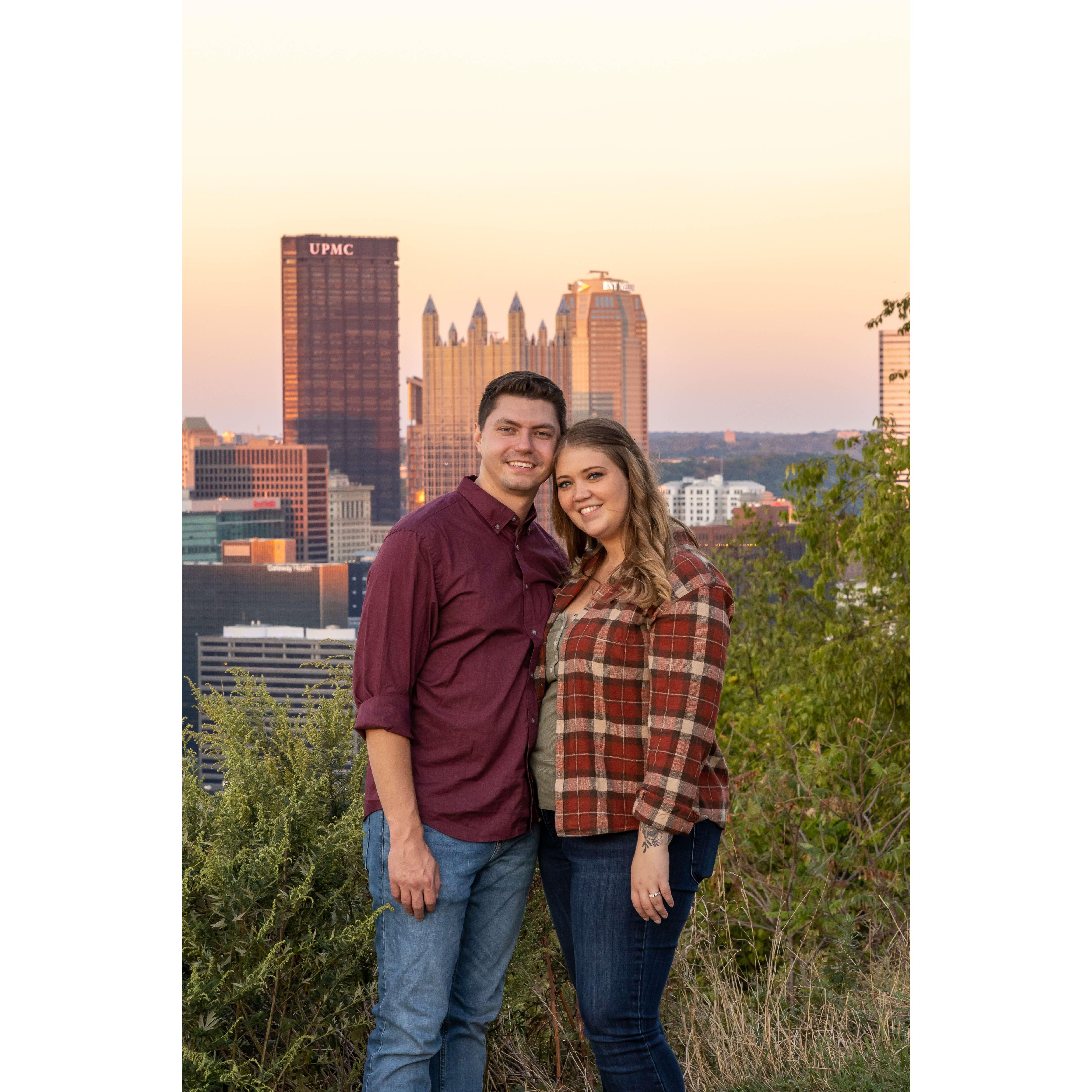 Engagement Photo on Mt. Washington