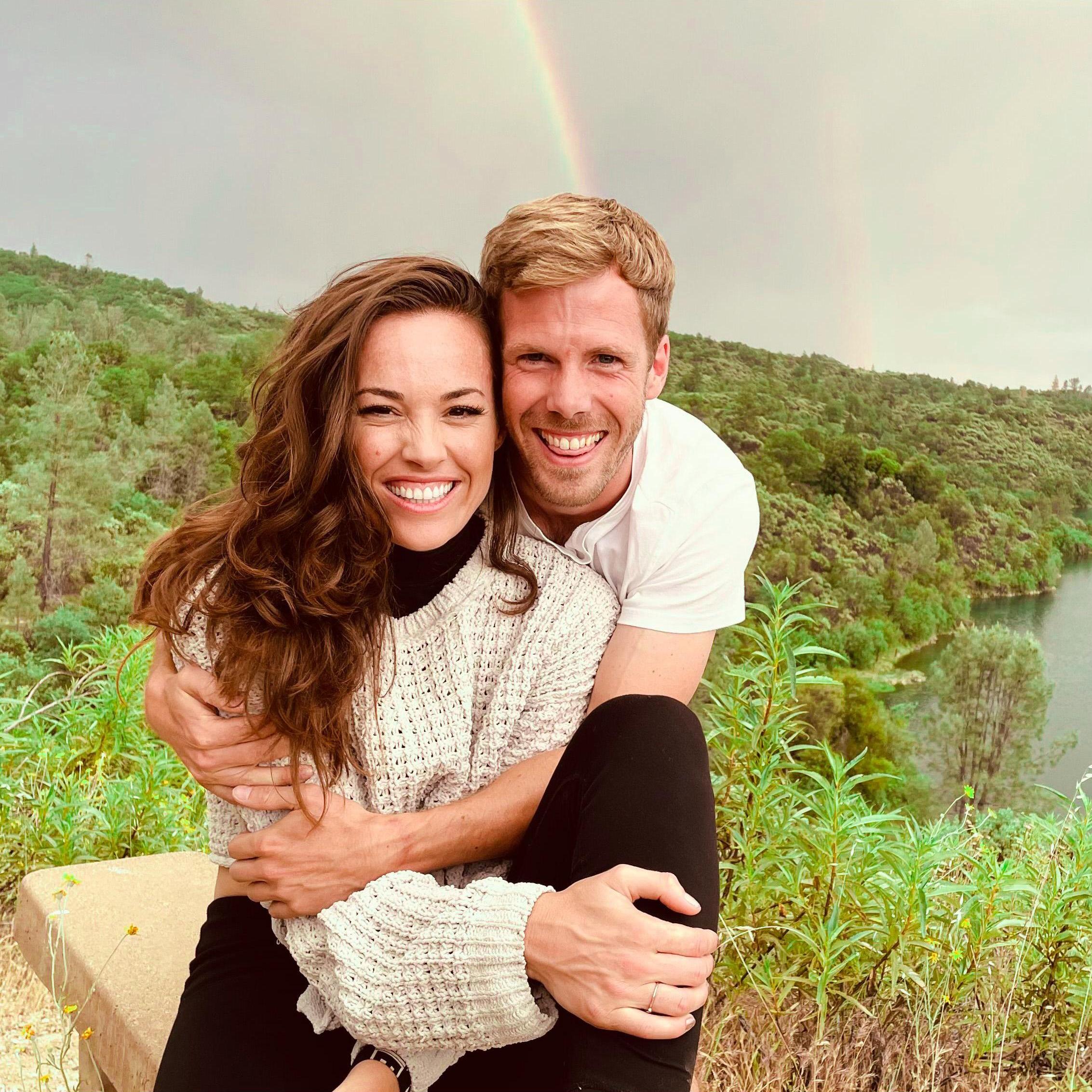 Double rainbow at the top of our hike in Redding, CA