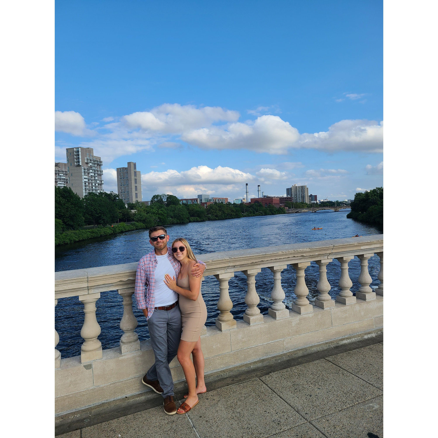 Right after Ryan asked Lauren to marry him on the John W. Weeks Footbridge