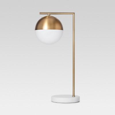 Geneva Glass Globe with Marble Base Task Lamp Brass (Lamp Only)- Project 62™