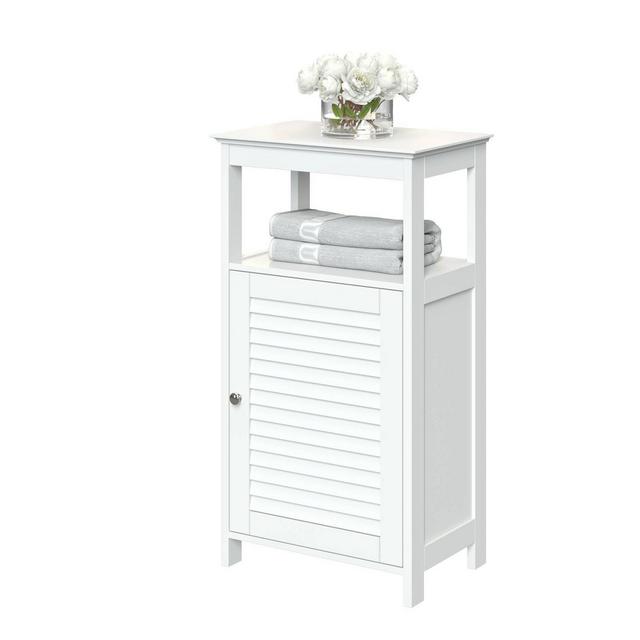 Free Standing Cabinet with Shutter Door White