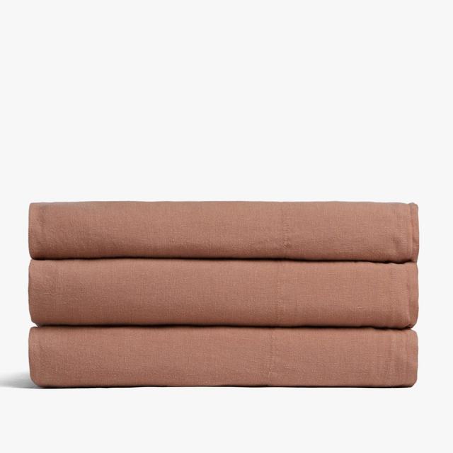 Linen Top Sheet: Clay