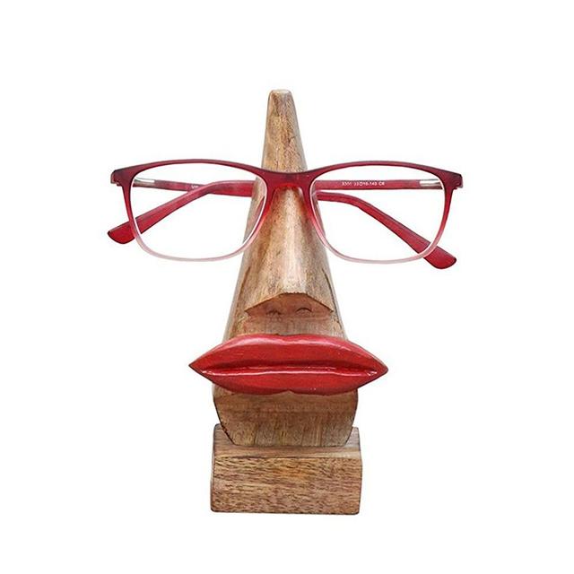 Nirvana Class Quirky Wooden Nose Shaped Eyeglass Spectacle Holder Display Stand Home Decorative Gift Home Décor