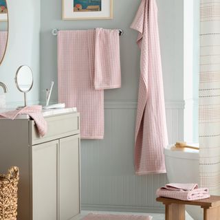 Everyday Textured Windowpane 6-Piece Bath Towel Set